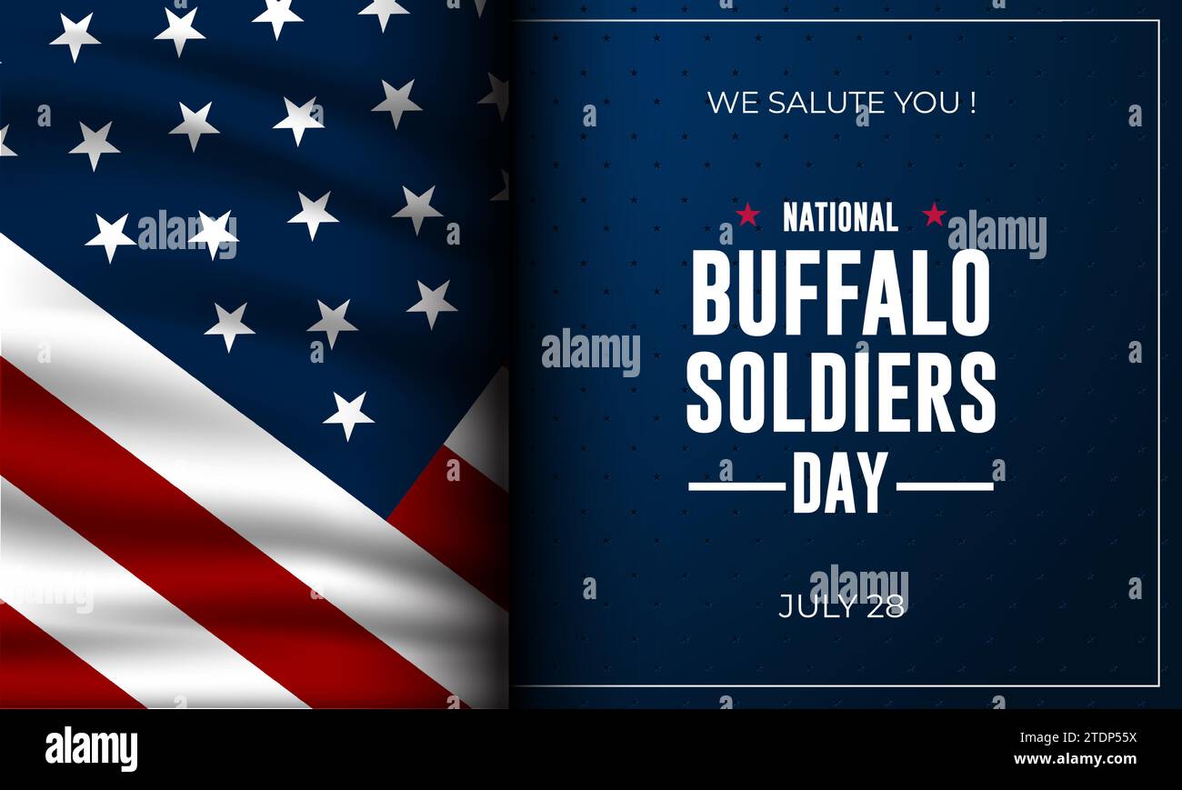Happy national Buffalo Soldiers Day Background Vector Illustration Stock Vector