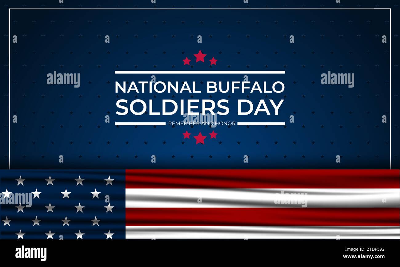 Happy national Buffalo Soldiers Day Background Vector Illustration Stock Vector