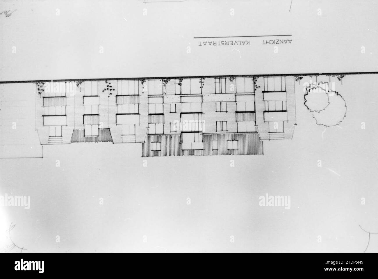 Design drawing of new construction complex Kalverstraat, 07-07-1979, Whizgle News from the Past, Tailored for the Future. Explore historical narratives, Dutch The Netherlands agency image with a modern perspective, bridging the gap between yesterday's events and tomorrow's insights. A timeless journey shaping the stories that shape our future Stock Photo