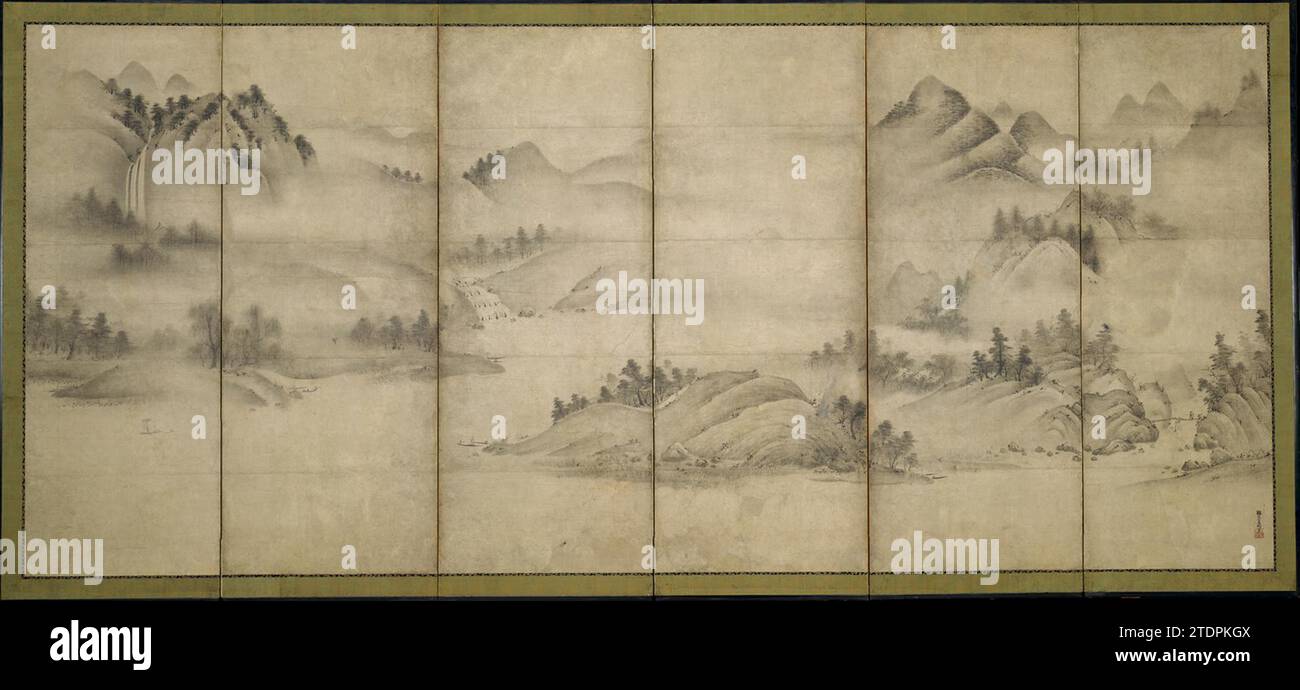四季山水画 （瀟湘八景）, Landscape of the Four Seasons