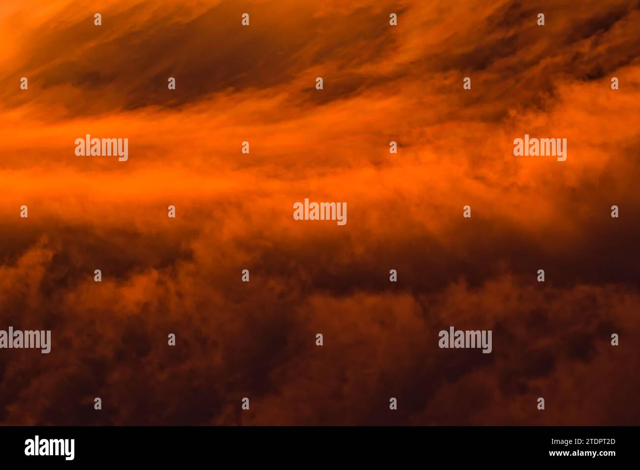 Very dramatic sunset clouds on the sky. Copy space for placement of text. Empty background teplate for designers. Stock Photo