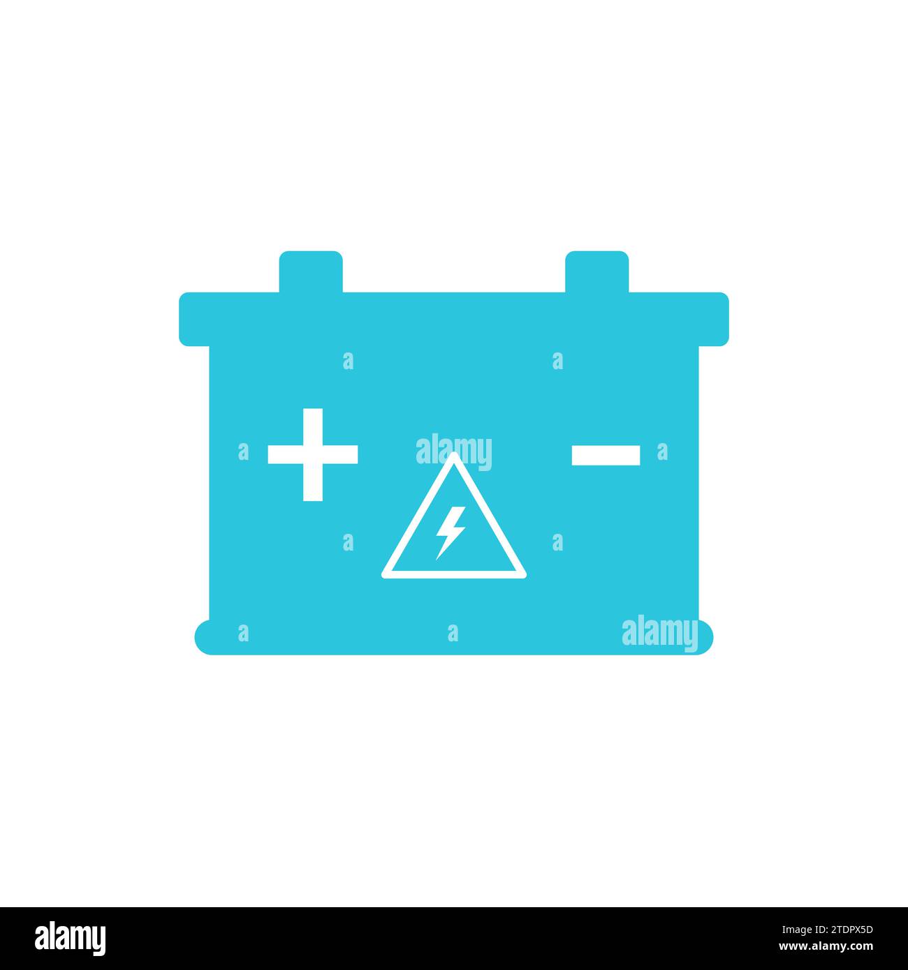 Low battery, accumulator icon. From blue icon set. Stock Vector