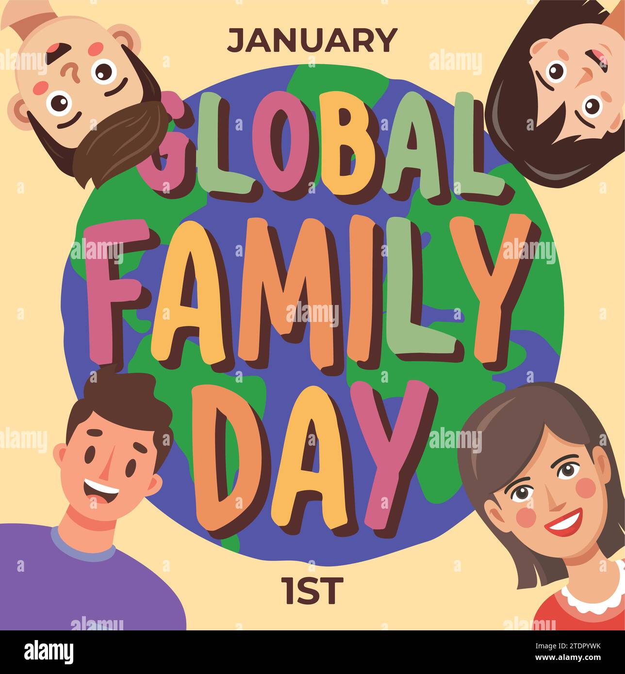 Global Family Day Vector Illustration Stock Vector