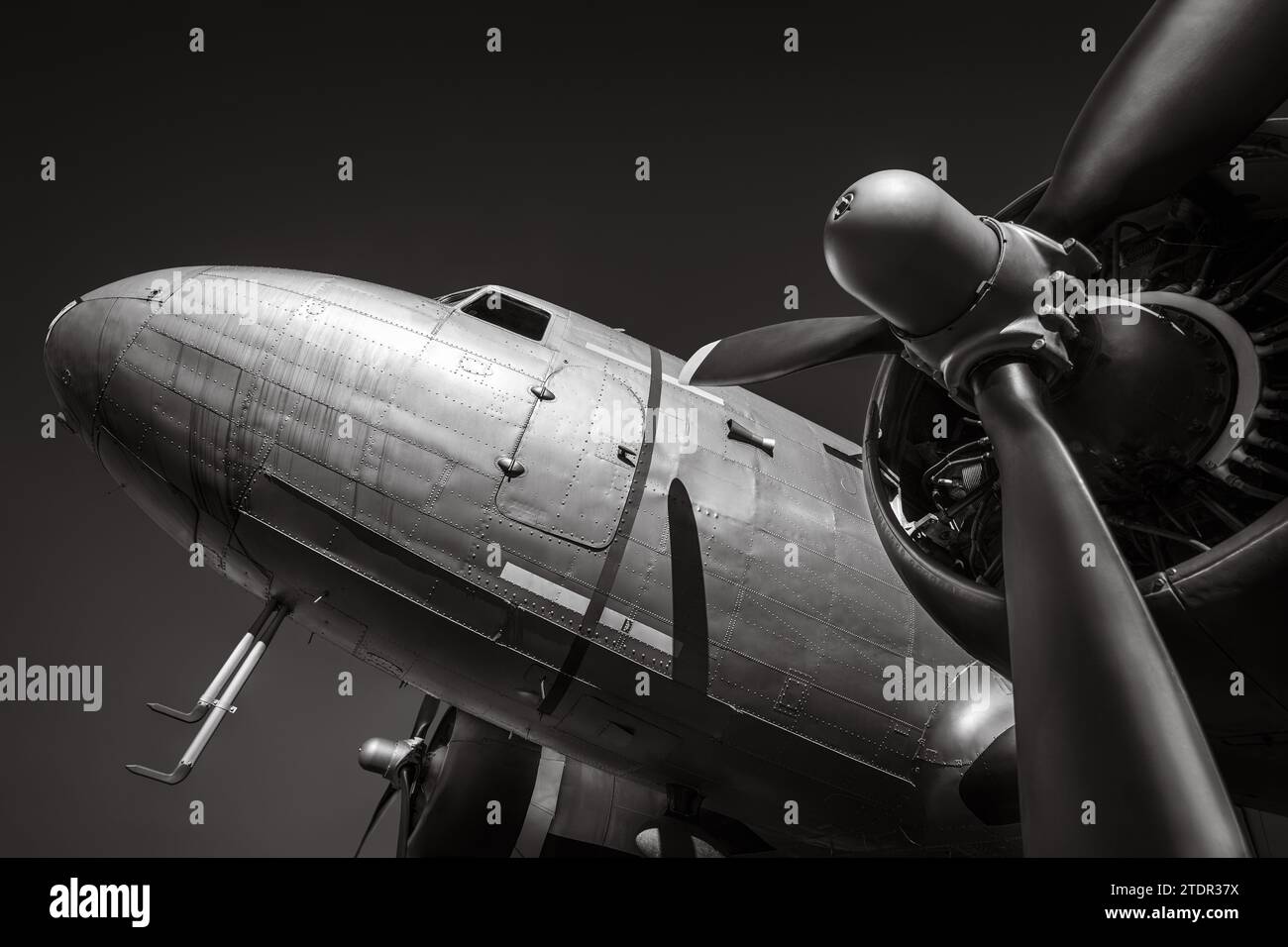 historical aircraft against a dark sky Stock Photo