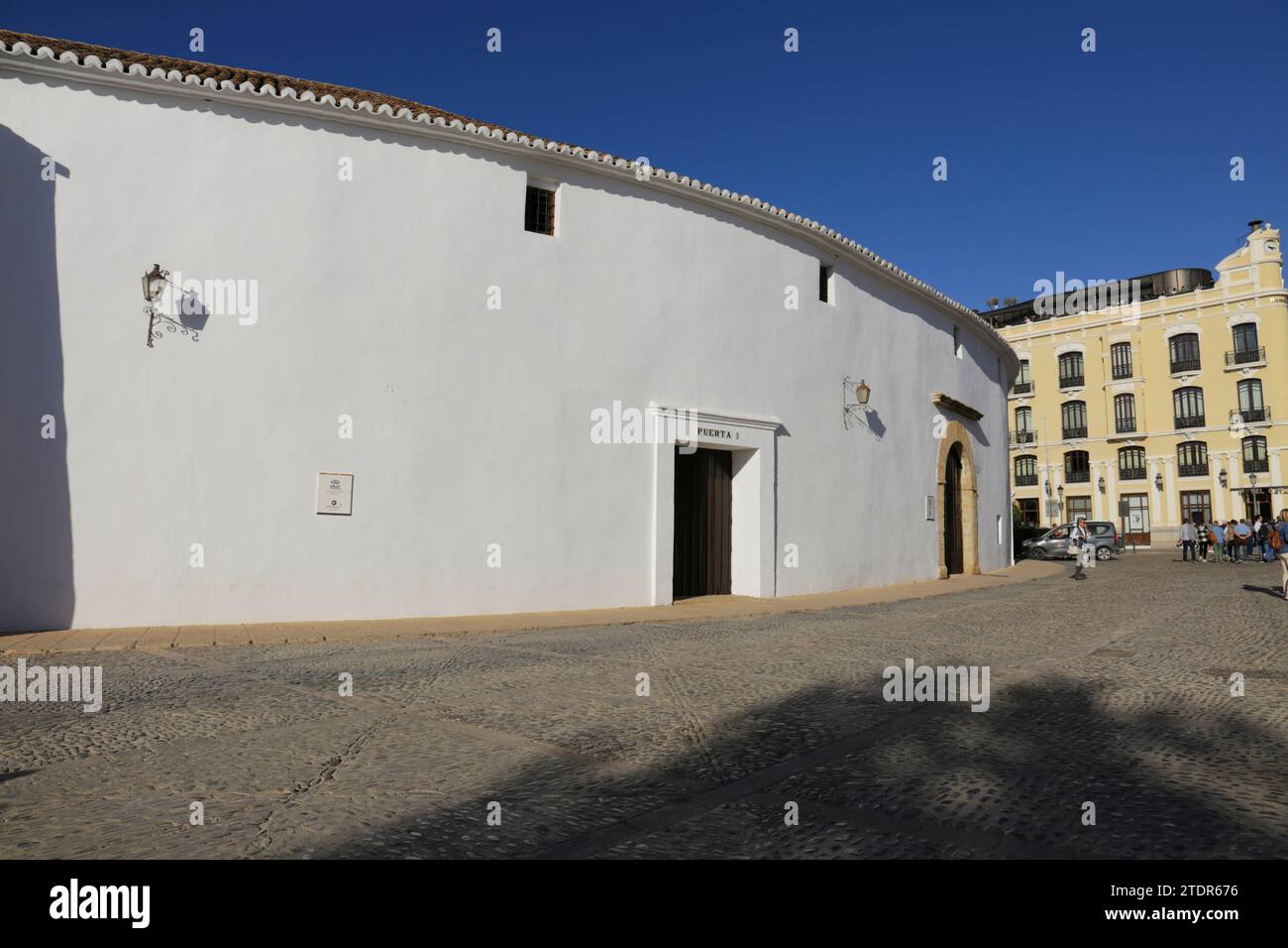 Ronda, Malaga, Spain- October 23, 2023: The Real Maestranza bullring in Ronda city Stock Photo