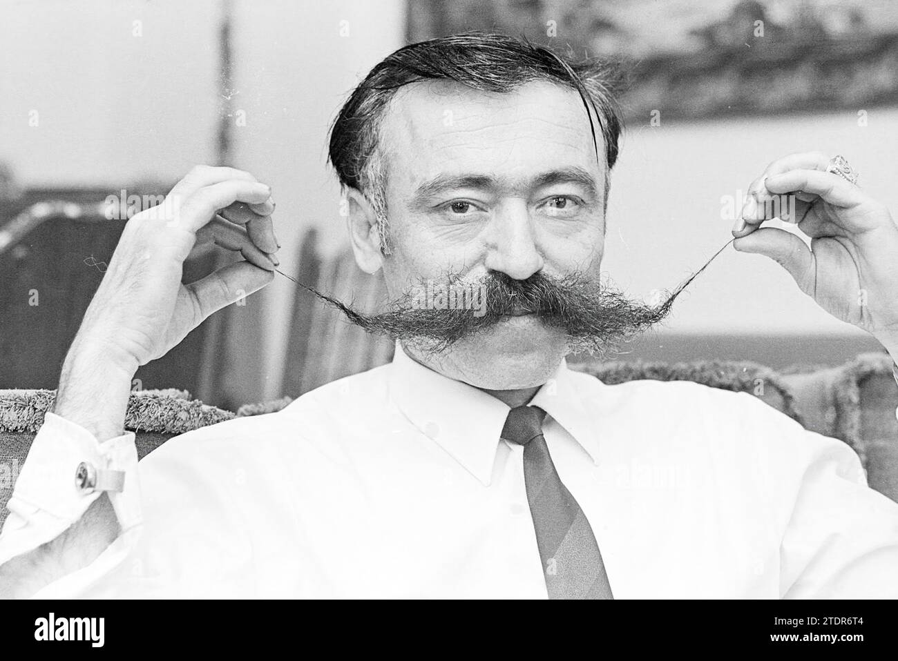 Turkish man with mustache, 02-08-1972, Whizgle News from the Past, Tailored for the Future. Explore historical narratives, Dutch The Netherlands agency image with a modern perspective, bridging the gap between yesterday's events and tomorrow's insights. A timeless journey shaping the stories that shape our future Stock Photo