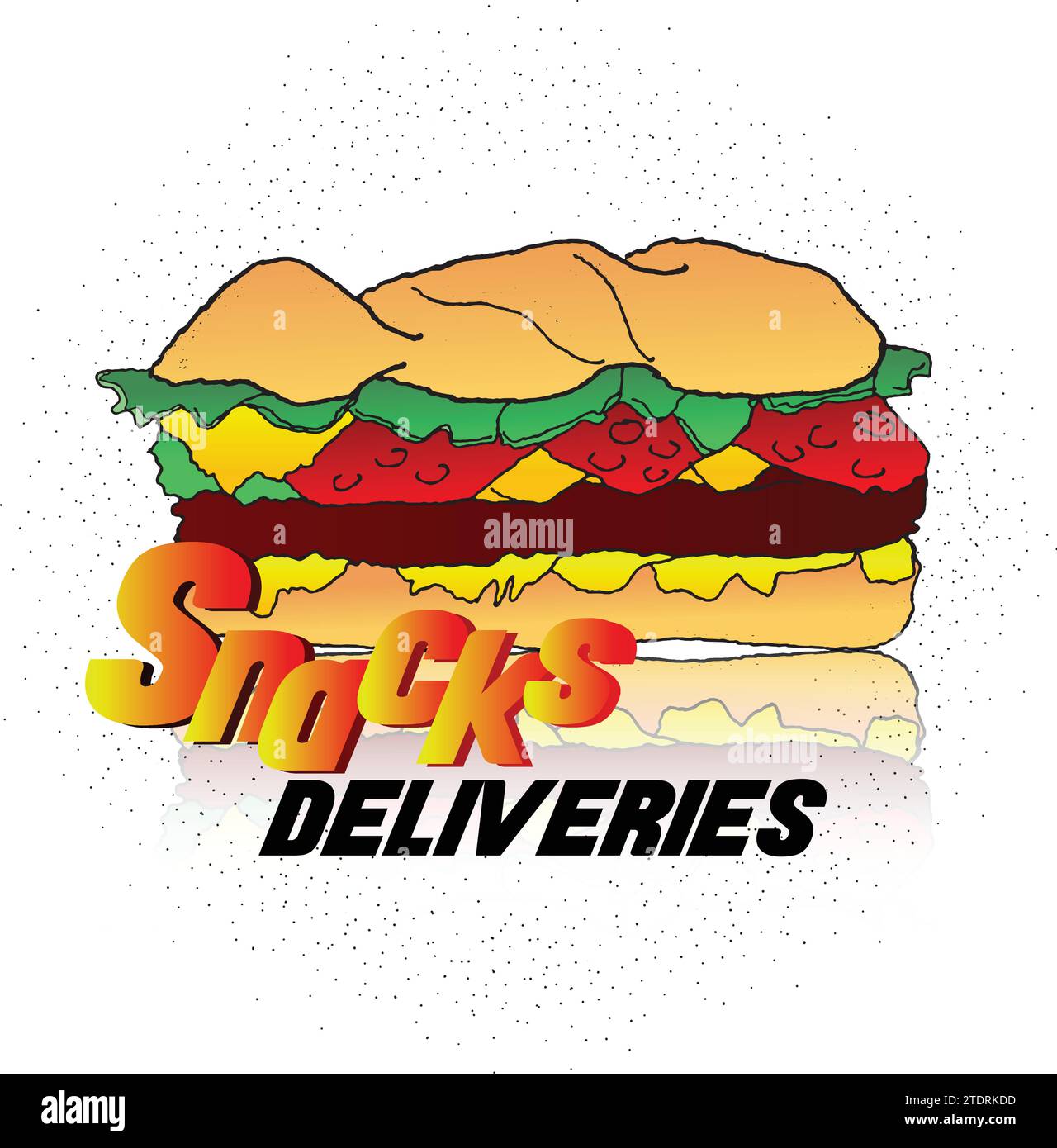 SNACK POSTER, DELIVERIES Stock Vector