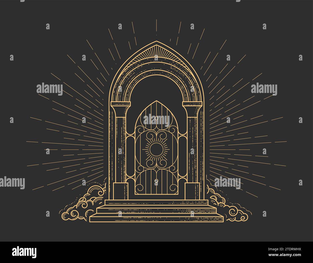 Pearly gates of heaven Stock Vector Images - Alamy