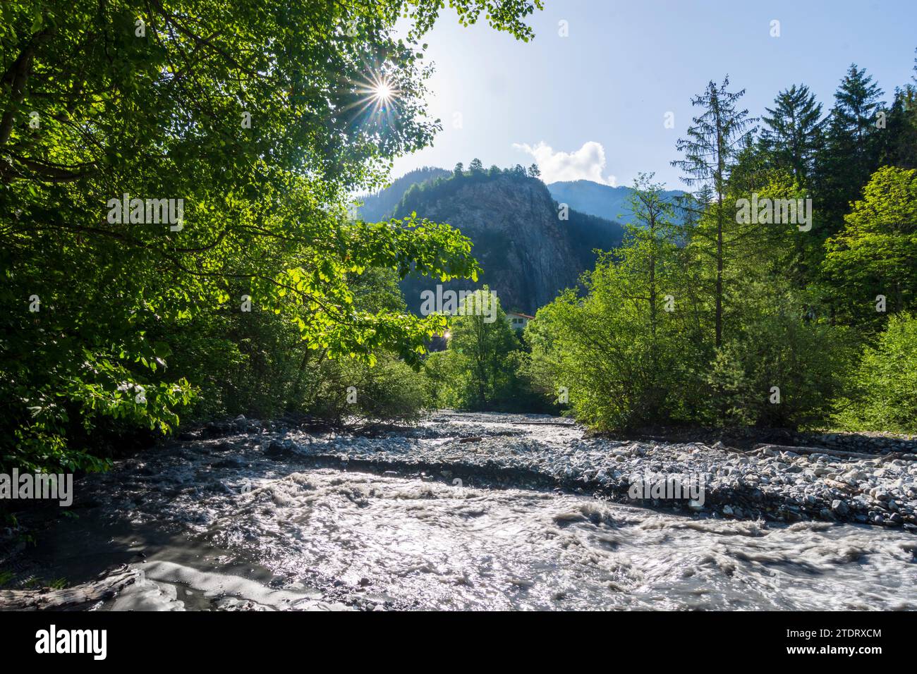Thusis: river Nolla in Viamala, Graubünden, Grisons, Switzerland Stock Photo