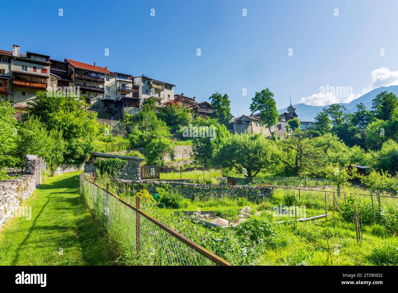 Thusis: Thusis town in Viamala, Graubünden, Grisons, Switzerland Stock Photo