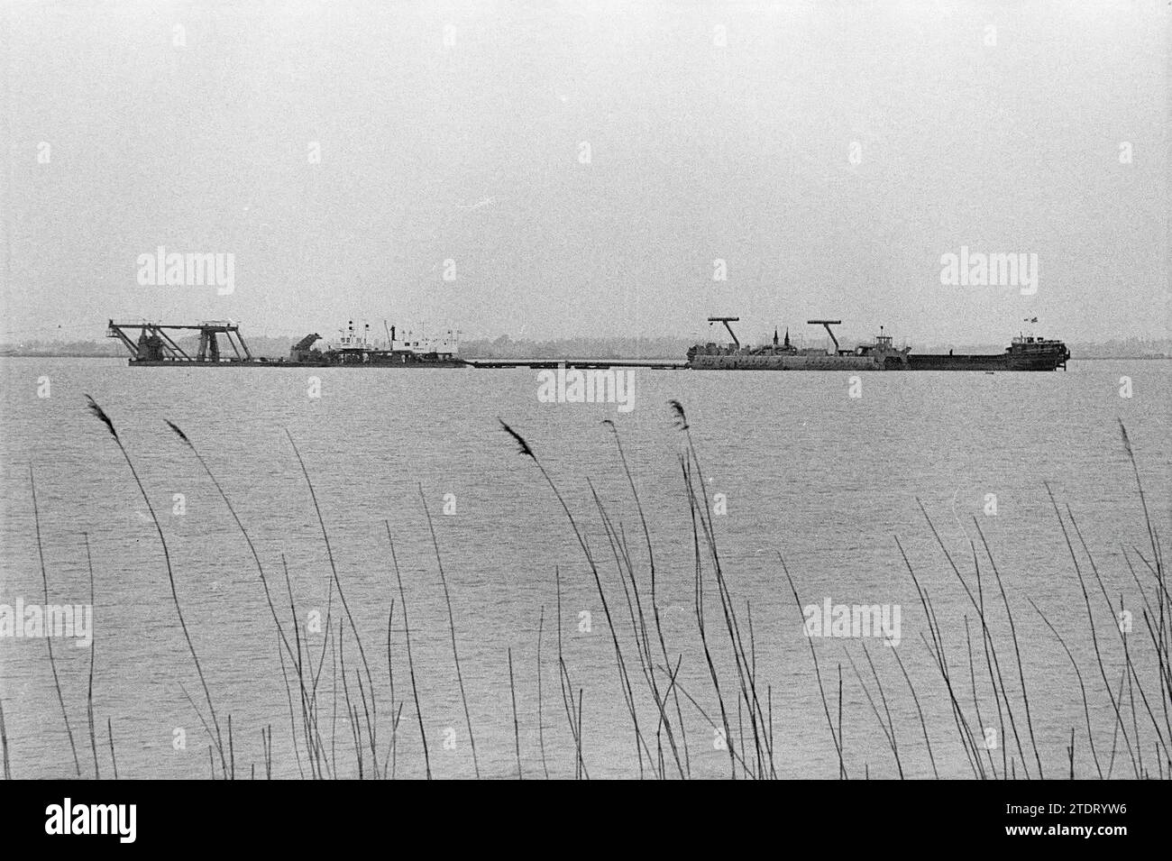 Sand dredgers in Alkmaardermeer, Sand, 09-05-1974, Whizgle News from the Past, Tailored for the Future. Explore historical narratives, Dutch The Netherlands agency image with a modern perspective, bridging the gap between yesterday's events and tomorrow's insights. A timeless journey shaping the stories that shape our future Stock Photo