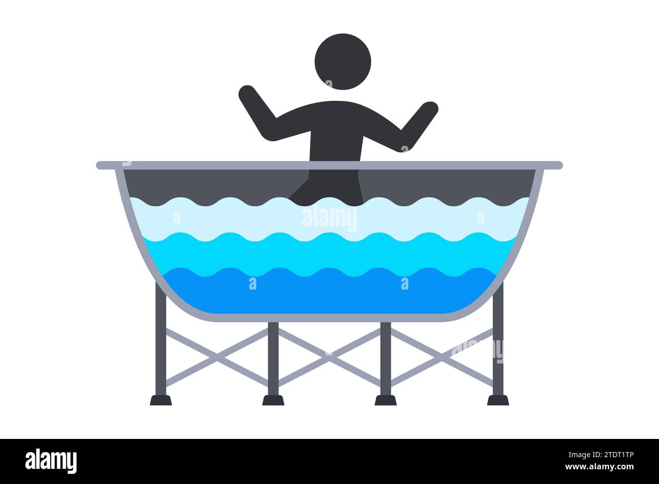 pool icon. man swims. flat vector illustration Stock Vector Image & Art ...