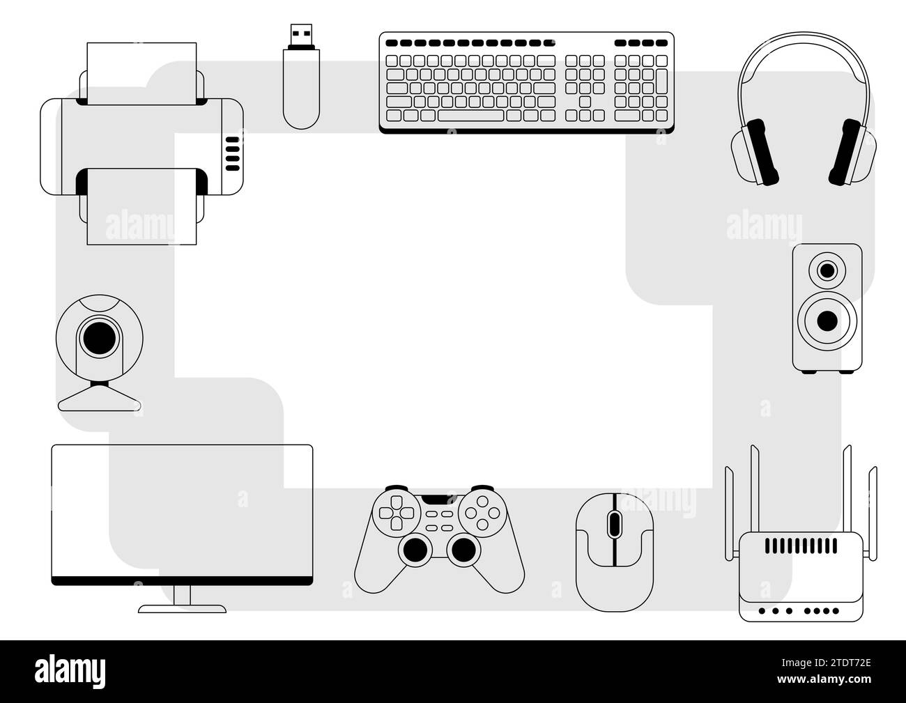 Modern gaming accessories on dark background Stock Photo by ©serezniy  329921194