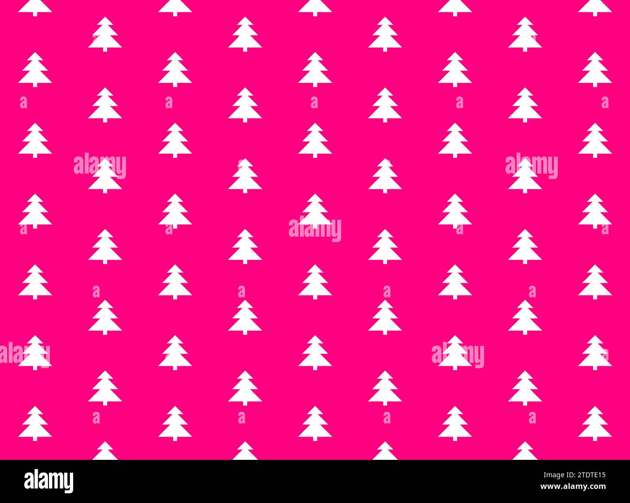 Christmas tree pattern seamless White Christmas trees bright pink