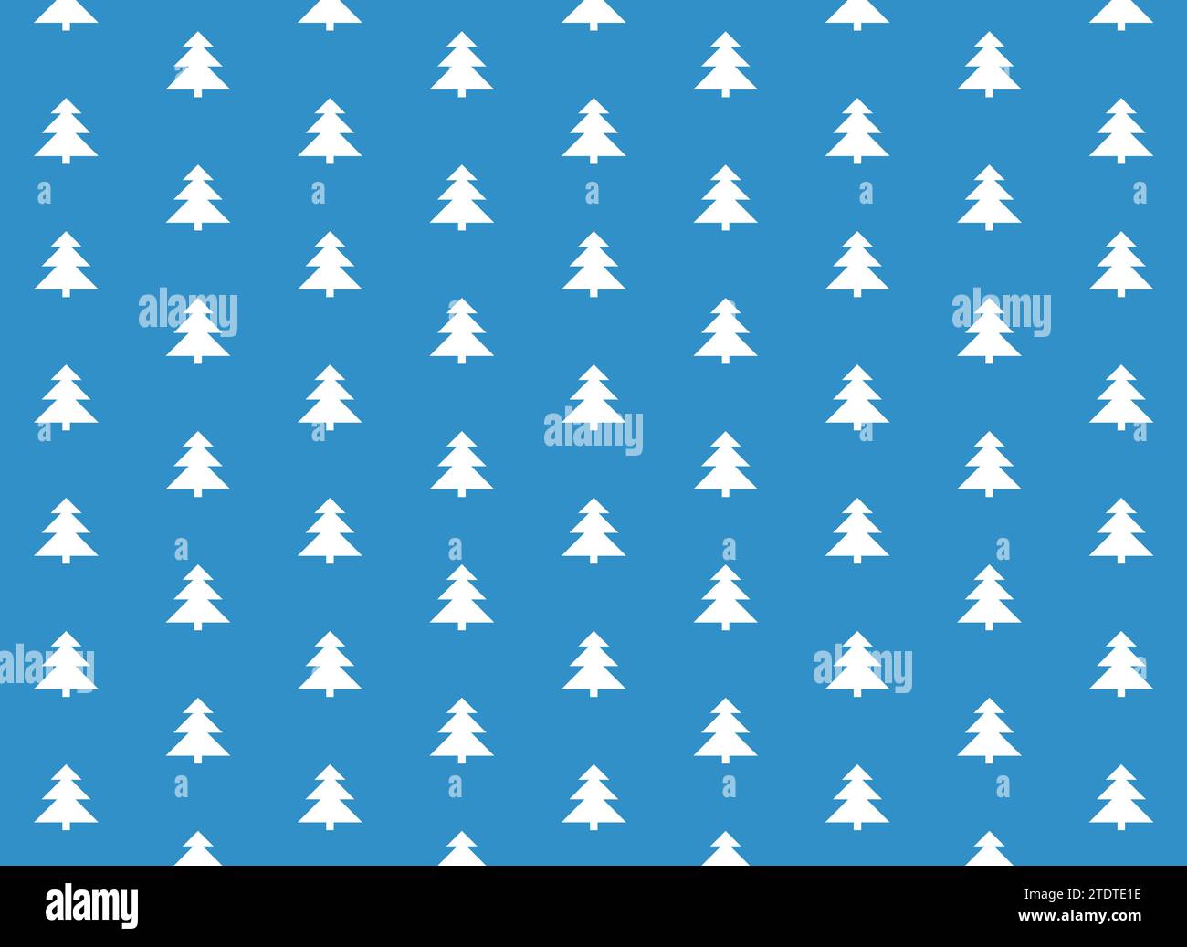 Christmas tree pattern seamless White Christmas trees bright blue