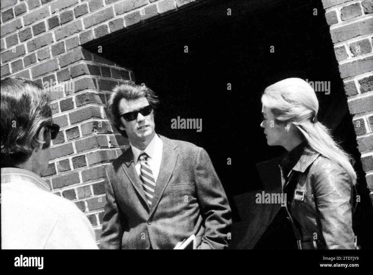 CLINT EASTWOOD and LYN EDGINGTON on set location candid photo in San ...