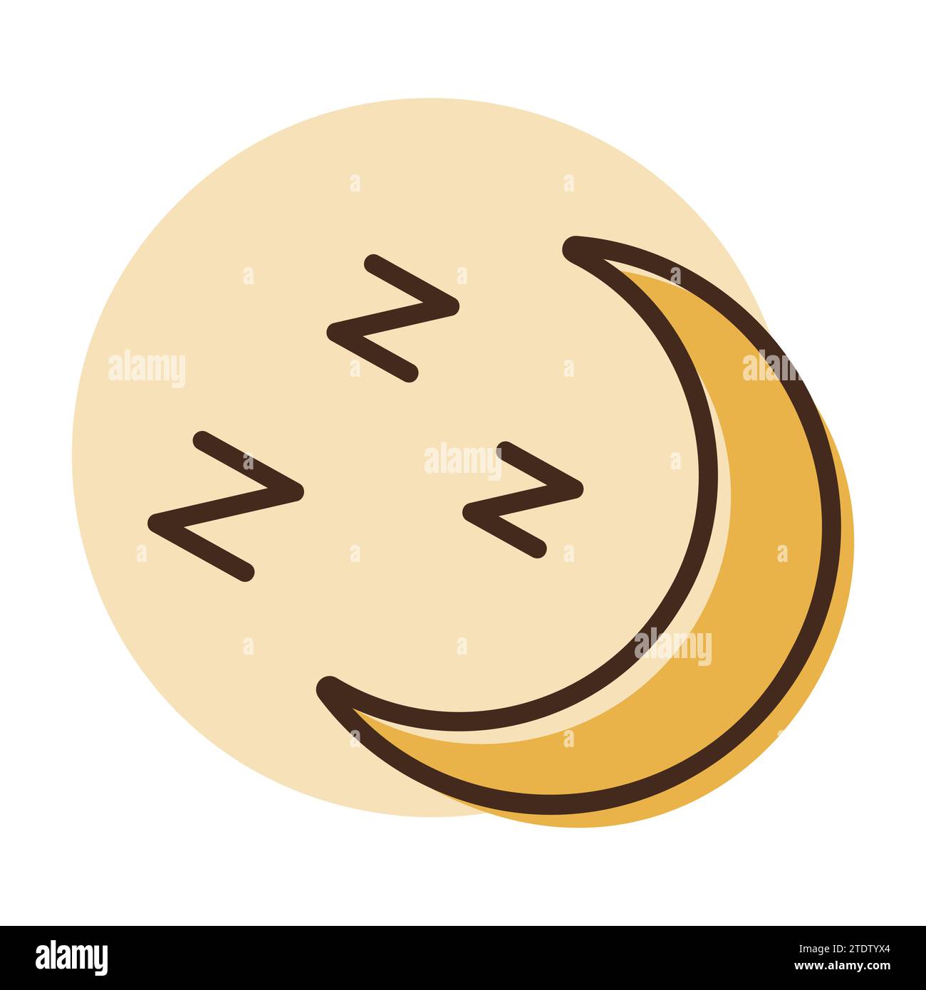 Sleeping time vector icon. Moon clock sign. Graph symbol for fitness ...