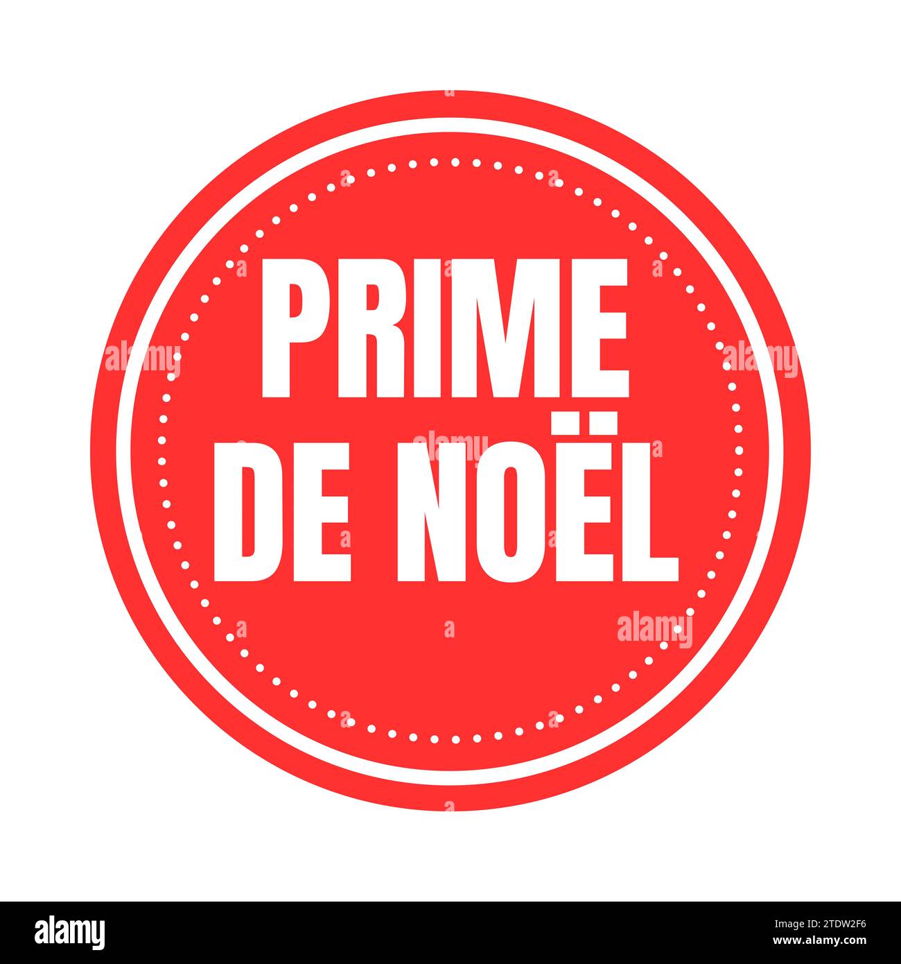 Christmas bonus symbol icon called prime de Noel in French language Stock Photo