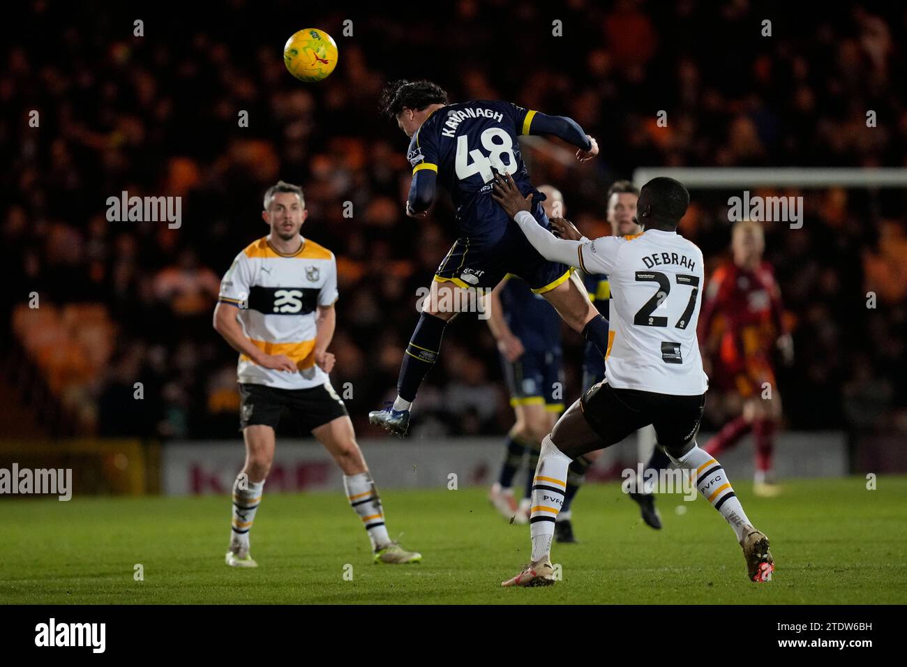 Calum Kavanagh 48 of Middlesbrough wins a header during the Carabao
