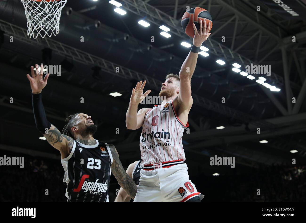 Bologna, Italy. 19th Dec, 2023. Thomas Walkup (Olympiacos Piraeus