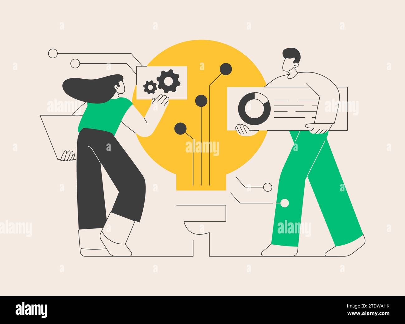 Innovative solution abstract concept vector illustration Stock Vector ...