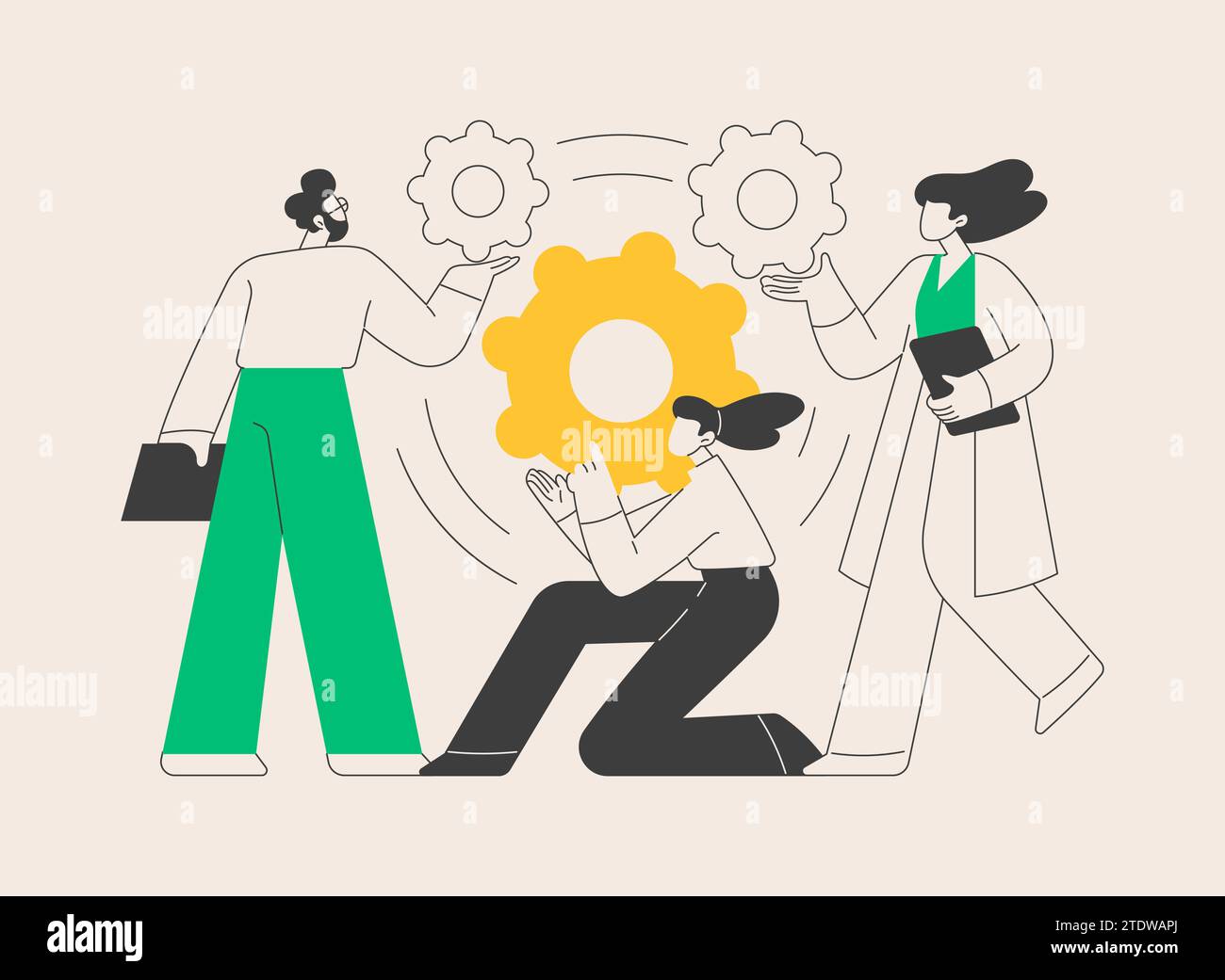 Cooperation abstract concept vector illustration Stock Vector Image ...