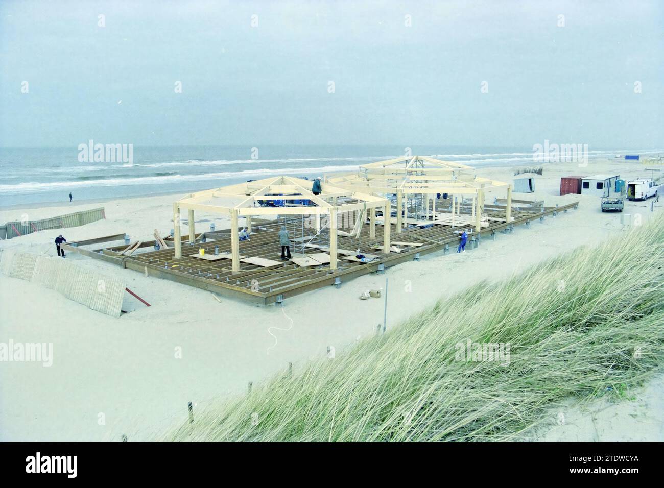 Construction beach tent toolen zandvoort hires stock photography and