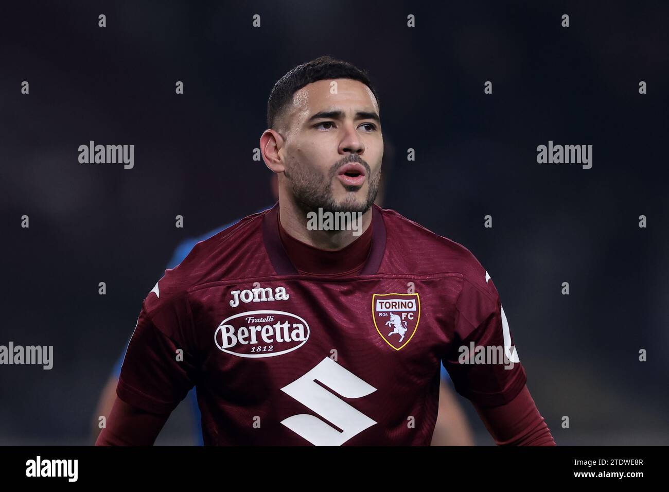 Turin, Italy. 16th Dec, 2023. Antonio Sanabria of Torino FC reacts after his bycycle kick effort was ruled out for offside during the Serie A match at Stadio Grande Torino, Turin. Picture credit should read: Jonathan Moscrop/Sportimage Credit: Sportimage Ltd/Alamy Live News Stock Photo