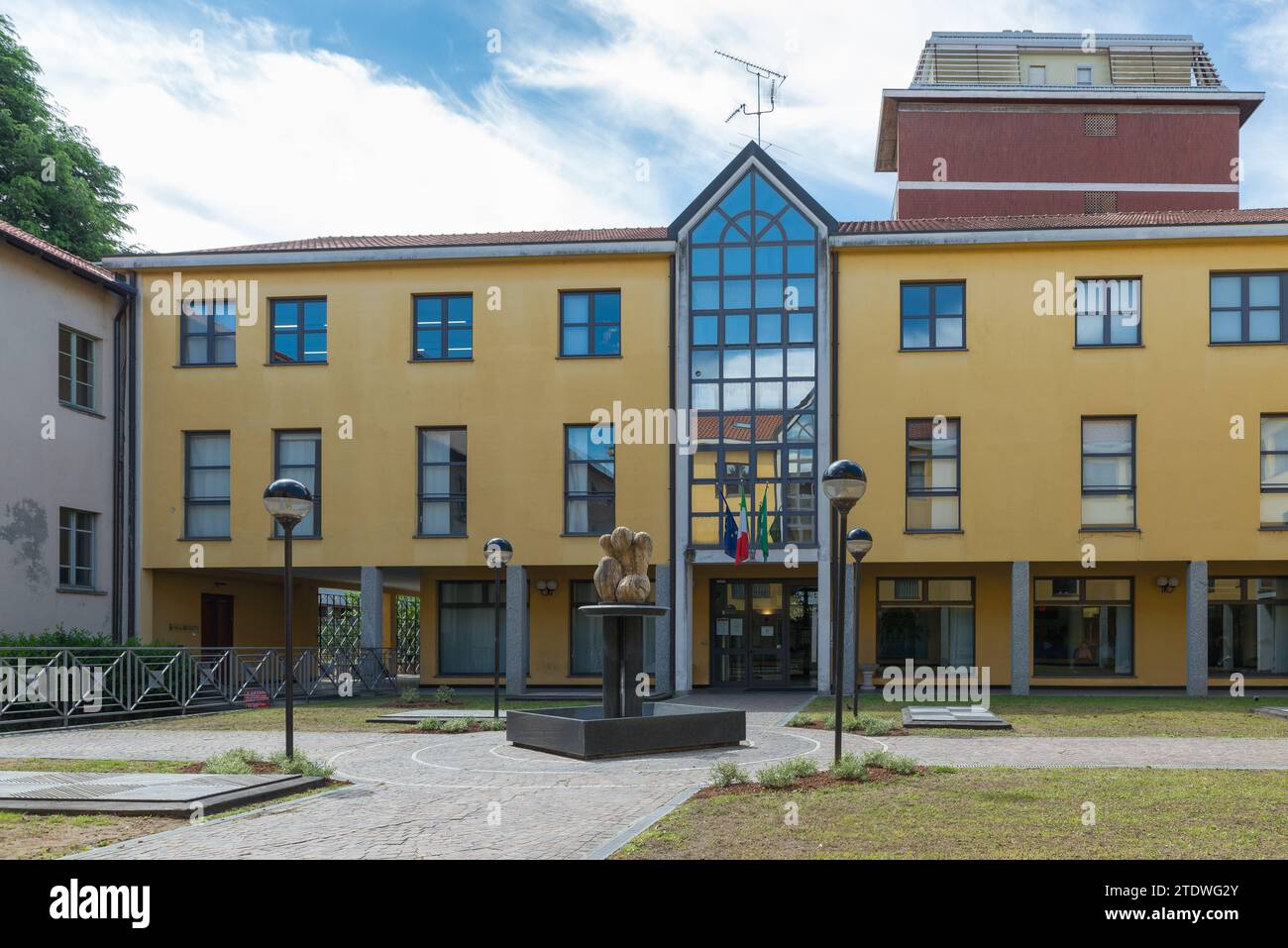 Modern building of the municipality of Gallarate, northern Italy Stock Photo