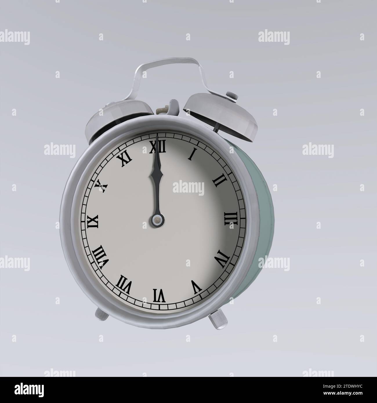 Alarm clock isolated on white background Stock Photo - Alamy