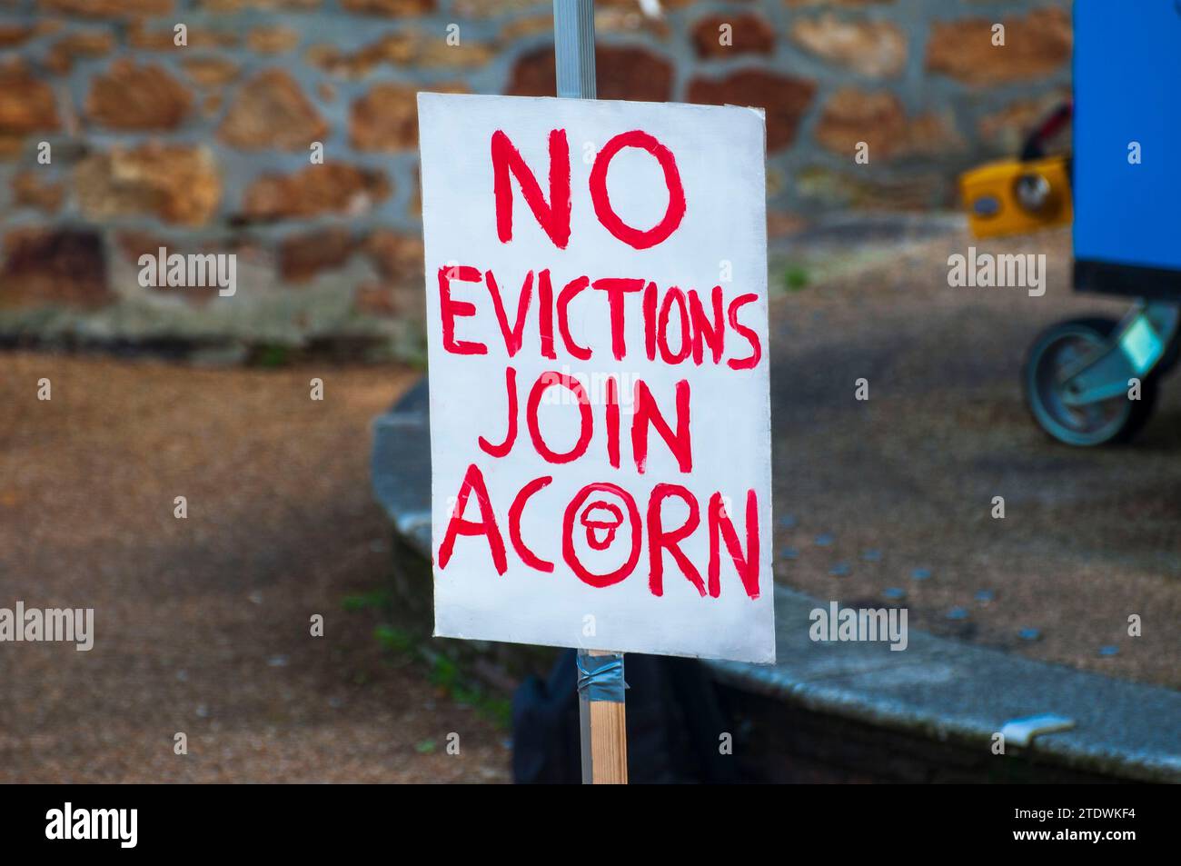 Housing Protest in Newquay Cornwall. Stock Photo