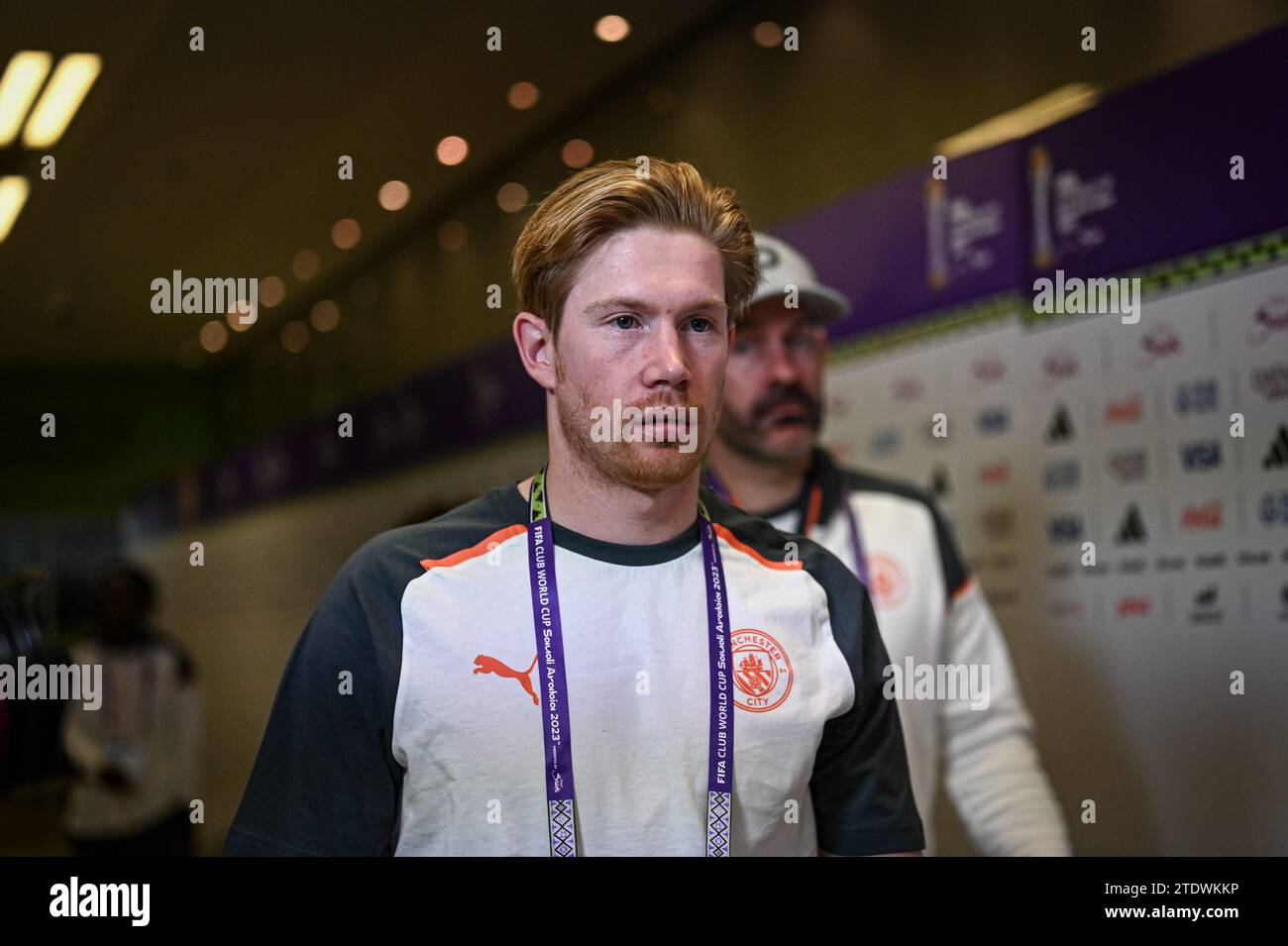 Jeddah, Saudi Arabia. 19th Dec, 2023. King Abdullah Sports City Kevin De Bruyne of Manchester City arrive at stadium before the FIFA Club World Cup Semi Final between Urawa Reds of Japan and Manchester City of England at the King Abdullah Sports City Stadium in Jeddah, Saudi Arabia. City won the game 3-0 and will play Fluminense of Brazil in the final on Friday. (Alexandre Neto/SPP) Credit: SPP Sport Press Photo. /Alamy Live News Stock Photo