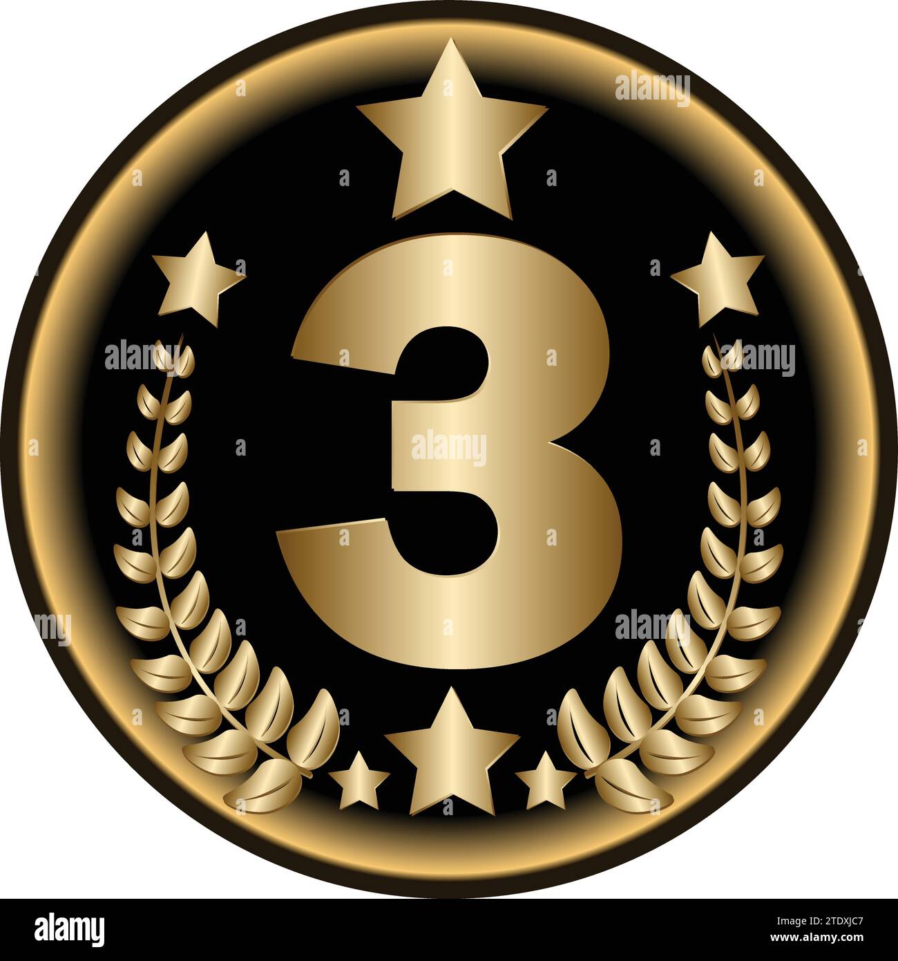 Gradient vector 3 year anniversary and anniversary Stock Vector