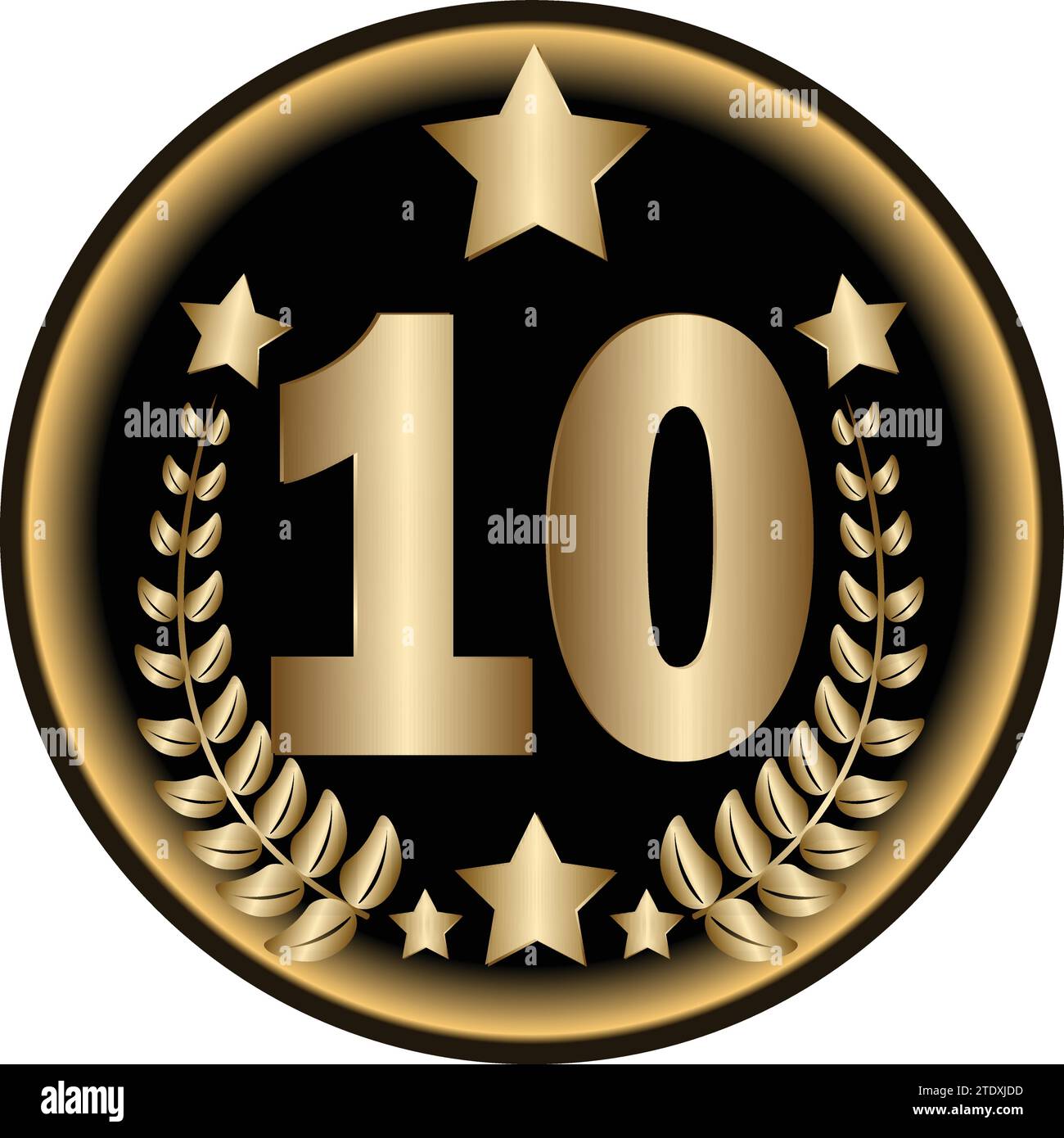 Gradient vector 10 year anniversary and anniversary Stock Vector