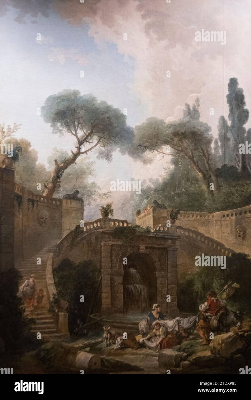 Hubert Robert: 'Stariway of the Farnese Palace Park' (1765-1770) Stock Photo