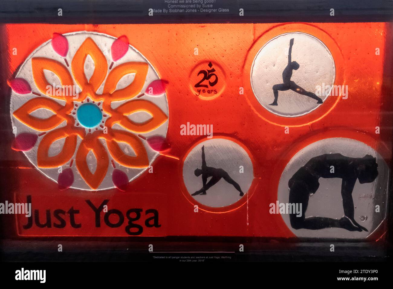 England, West Sussex, Worthing, Worthing Pier, Stained Glass Window depicting Scenes Related to