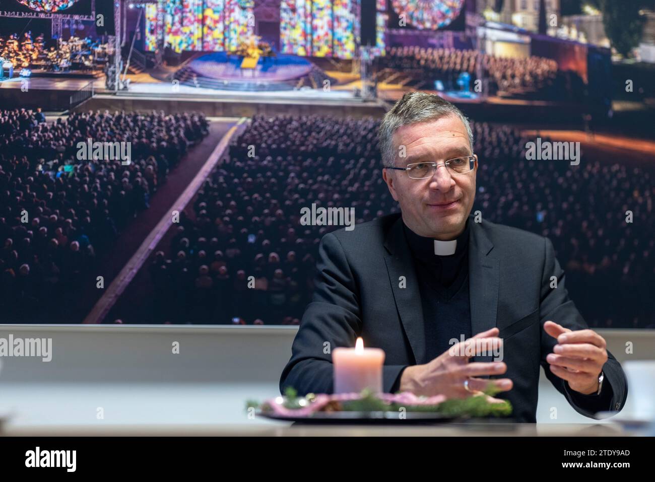 Fulda, Germany. 08th Dec, 2023. Michael Gerber of Fulda speaks