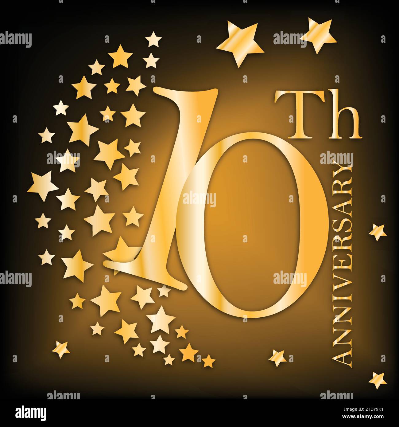 10 years anniversary golden premium badge Stock Vector Image & Art Alamy