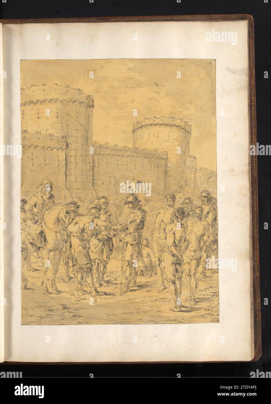 Alexander the Great makes the inhabitants of Thebes slave, Leonaert