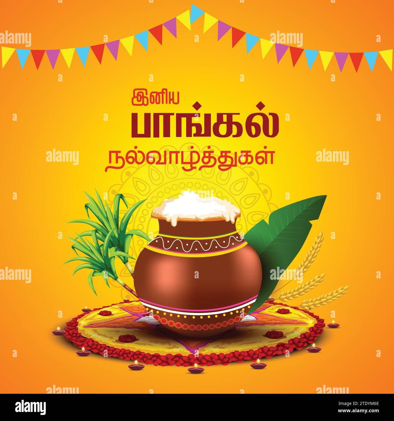 Vector illustration design of Tamil nadu harvest festival of Happy Vector illustration design of Tamil nadu harvest festival of Happy