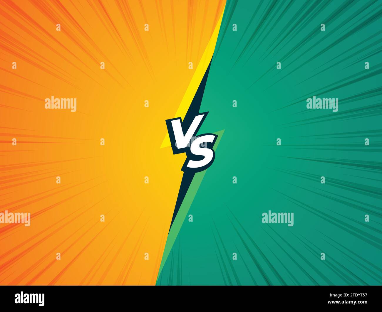 Comic style versus vs battle background Stock Vector