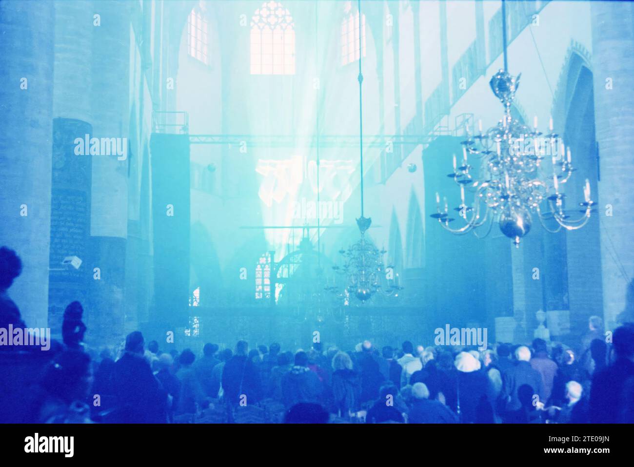 Haarlem750 laser show Grote Kerk, Haarlem, The Netherlands, 2211