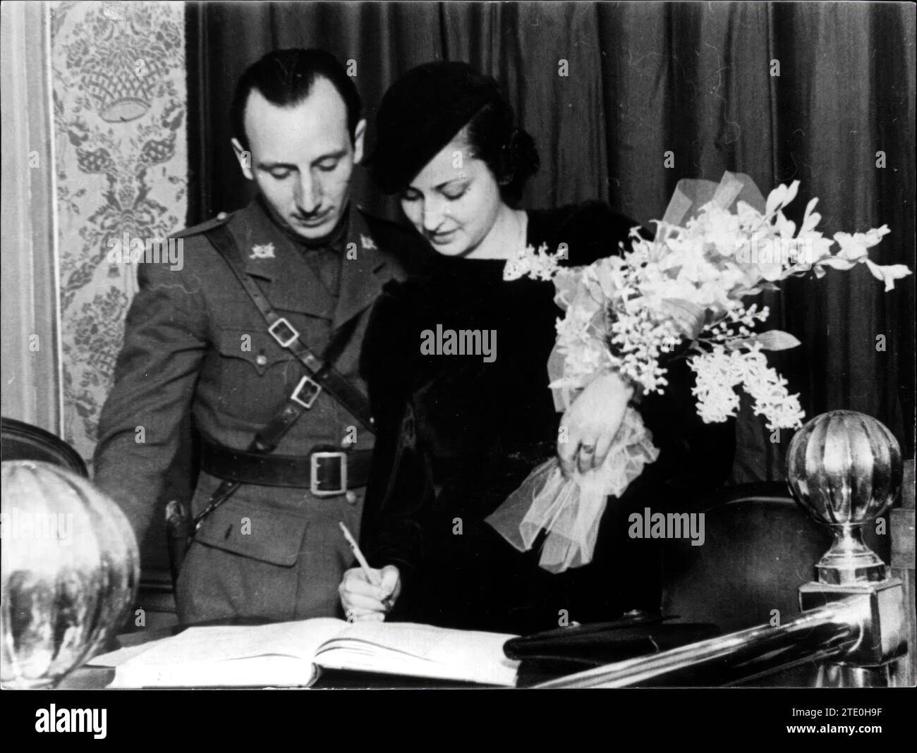 Madrid, March 1938. Wedding of Commander Vicente Tovar, Chief of the ...