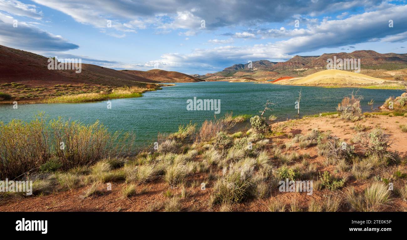 The John Day River at John Day Fossil Beds National Monument Stock Photo