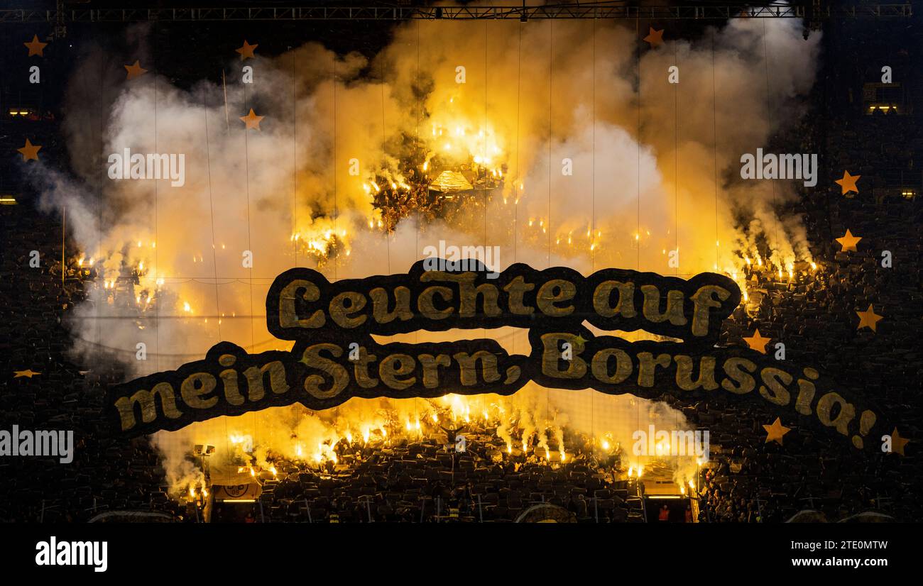 Dortmund, Germany. 19th Dec 2023. Choreo BVB BVB Fans feiern den 114