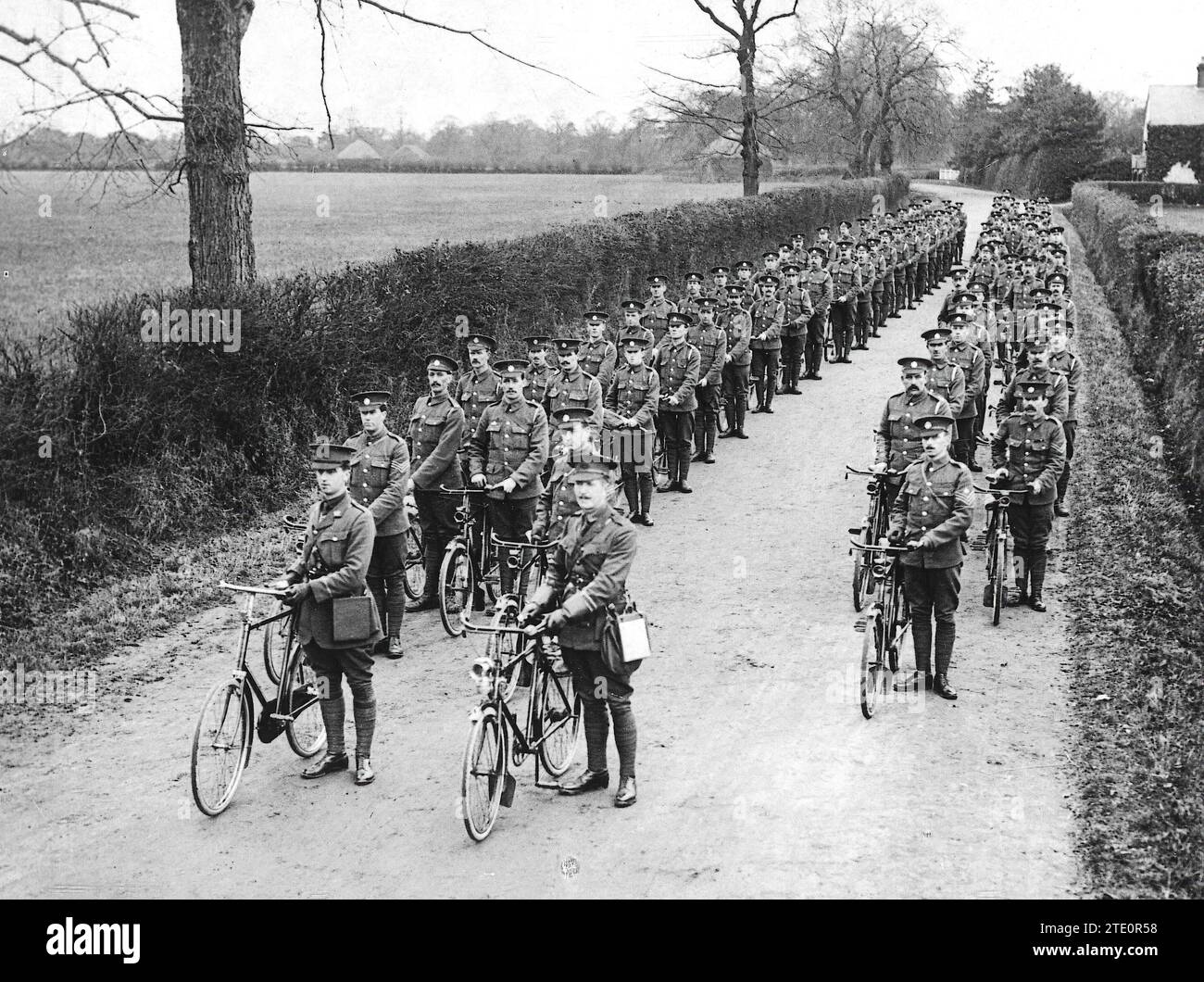 11/30/1914. An important element of the English army. British Cycling Explorers Who Are Providing Remarkable Services. Credit: Album / Archivo ABC / Vidal Stock Photo