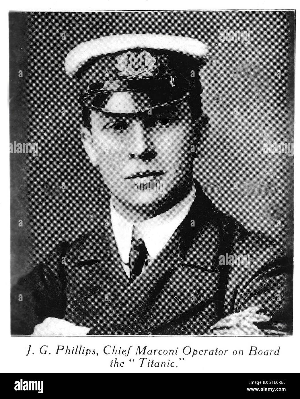 01/01/1912. Head of the Titanic radiotelegraph service - Approximate date. Credit: Album / Archivo ABC Stock Photo