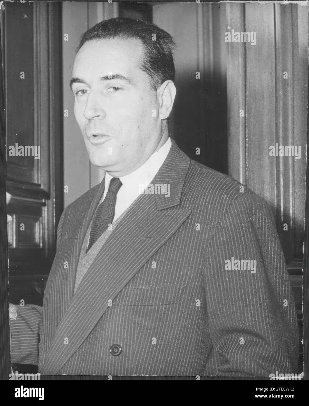 12/31/1959. An image of Francois Mitterrand. Credit: Album / Archivo ABC / Torremocha Stock Photo