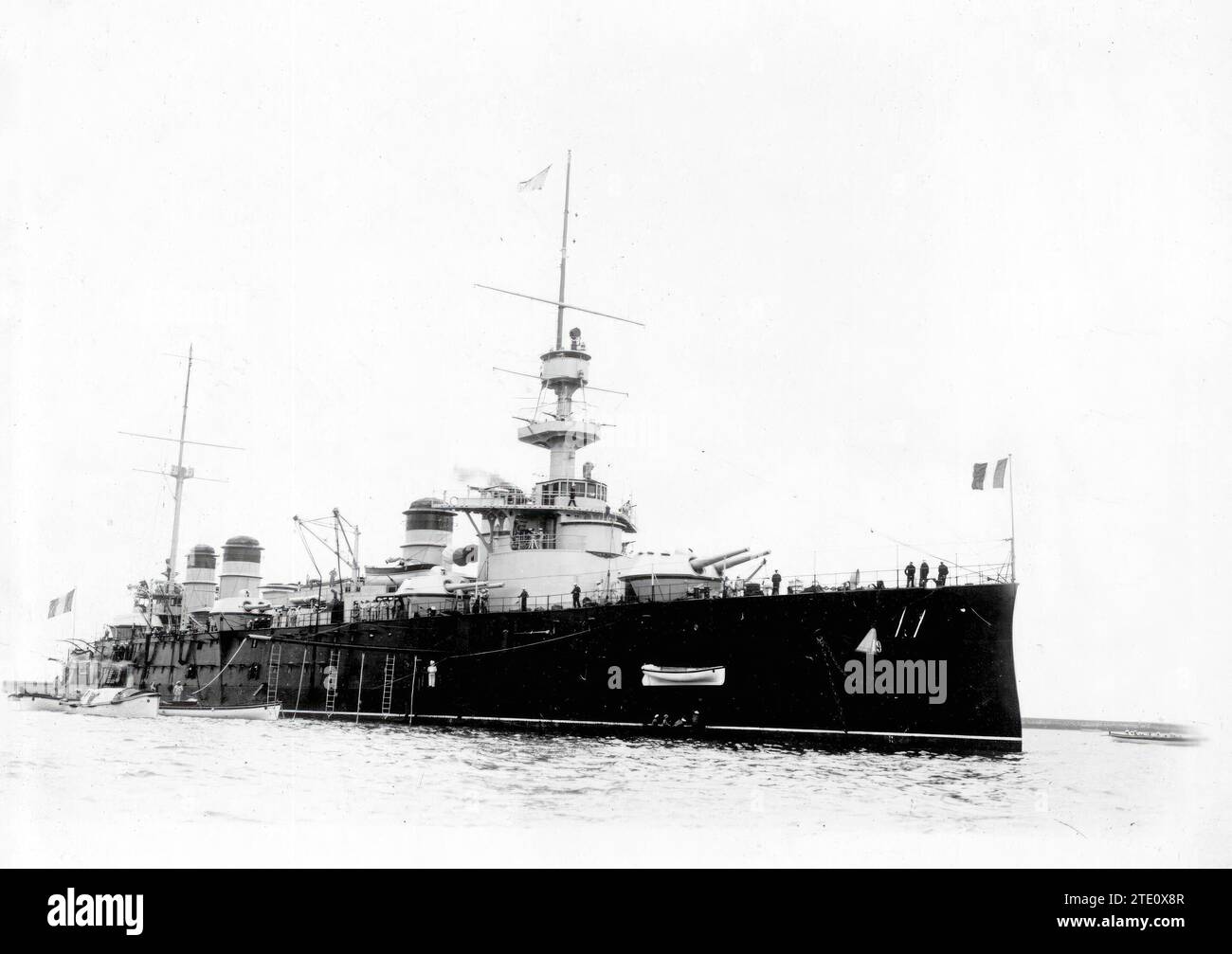 04/30/1915. A lost French warship. The Armored Cruiser 'León Gambetta', which has been torpedoed in the Adriatic Sea by an Austrian submarine. Credit: Album / Archivo ABC / M. Branger Stock Photo