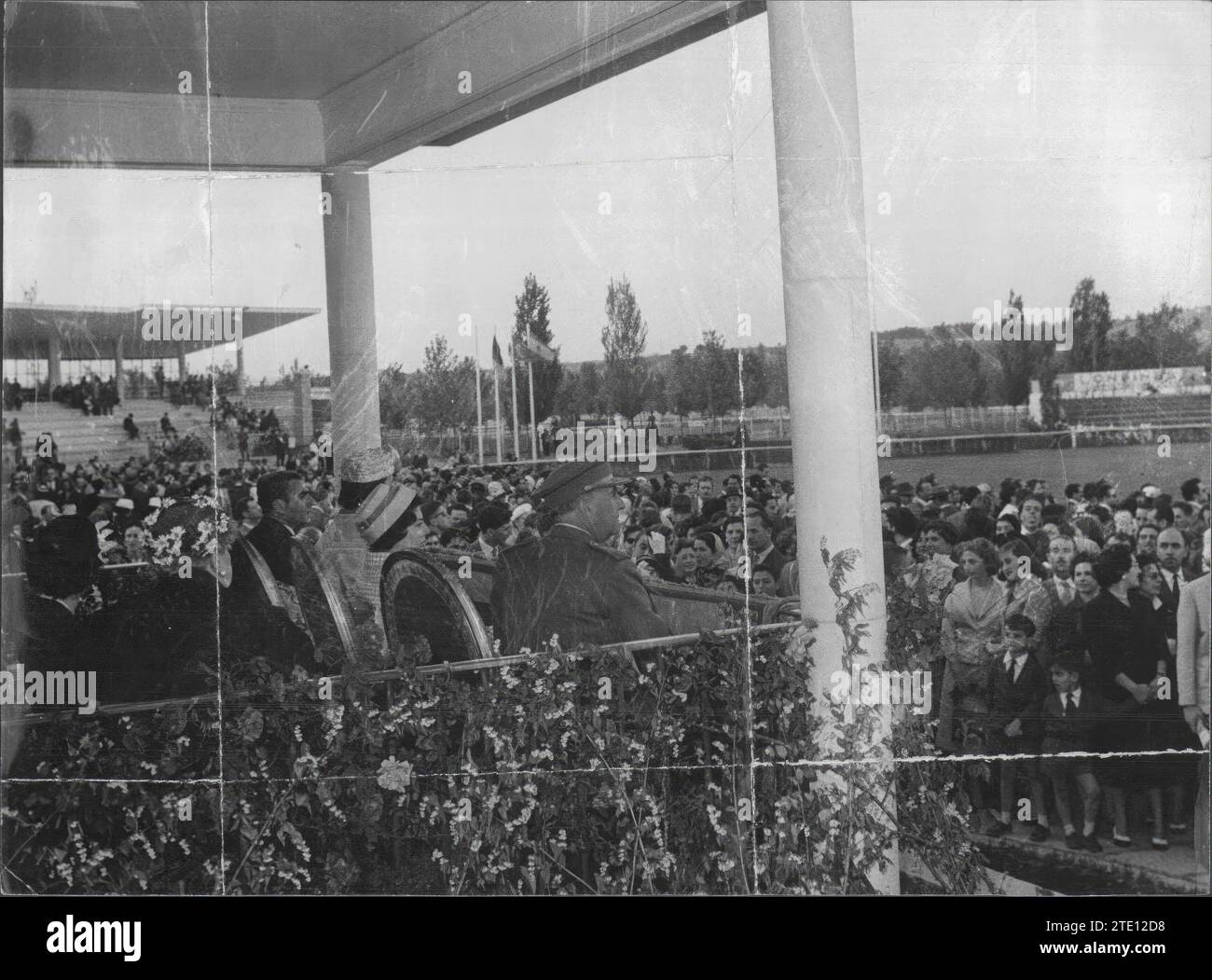 05/23/1957. The Sovereigns of Iran, in Spain. In the Image, during the inauguration of the international equestrian competition in Madrid. Credit: Album / Archivo ABC / Manuel Sanz Bermejo Stock Photo